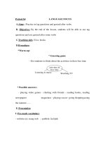 Giáo án Anh văn lớp 9 - Period 34: LANGUAGE FOCUS doc