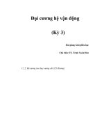 Đại cương hệ vận động (Kỳ 3) doc