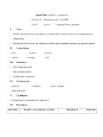 Giáo án Anh văn lớp 11 - Unit 8 - Period 65 pot