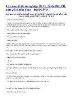 Cấu trúc đề thi tốt nghiệp THPT, đề thi ĐH, CĐ năm 2010 môn Toán