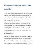 Kinh nghiệm xây dựng thương hiệu toàn cầu pot