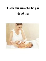 Cách lau rửa cho bé gái và bé trai pptx