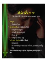 Bài giảng Chẩn đoán và điều trị nhức đầu (Phần 3) pps