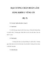 ĐẠI CƯƠNG CHẨN ĐOÁN LÂM SÀNG KHỐI U VÙNG CỔ (Kỳ 3) docx