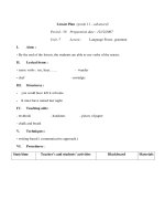 Giáo án Anh văn lớp 11 - Unit 7 - Period 58 pdf