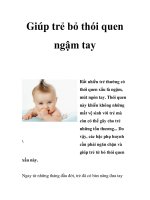 Giúp trẻ bỏ thói quen ngậm tay pptx