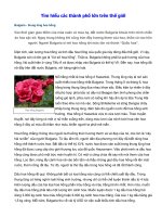 Tìm hiểu các thành phố lớn trên thế giới