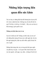 Những hiện tượng liên quan đến sức khỏe pot