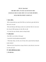 Giáo án công nghệ lớp 7 - Thực hành CHẾ BIẾN THỨC ĂN GIÀU GLUXIT BẰNG MEN ĐÁNH GIÁ CHẤT LƯỢNG THỨC ĂN VẬT NUÔI CHẾ BIẾN BẰNG PHƯƠNG PHÁP VI SINH VẬT potx