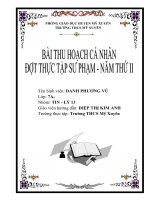 Bài thu hoạch cá nhân THCS Mỹ Xuyên