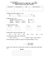 ĐỀ THI HKII Toán - Lớp 1