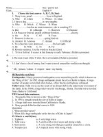 Đề kiểm tra 1 tiết Anh 9 (lần 2)