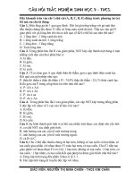 100 Cau hoi TN Sinh 9