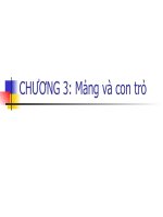 Chương 3: Mảng và con trỏ ppt