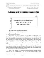 Giúp hoc sinh kỹ năng giải bài toán bằng cách lập phương trình