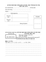 Đề thi HSG tinh QT 09-10- Toán
