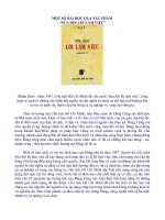 MỘT SỐ BÀI HỌC QUA TÁC PHẨM SỬA ĐỔI LỀ LỚI LÀM VIỆC