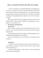 LÝ THUYẾT về QUẢN TRỊ CÔNG tác xã hội