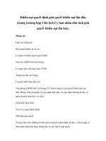 Khiếu nại quyết định giải quyết khiếu nại lần đầu (trong trường hợp Chủ tịch Ủy ban nhân dân tỉnh giải quyết khiếu nại lần hai). pot