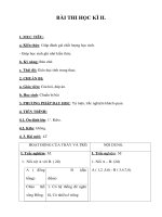 Giáo án địa lý lớp 8 - BÀI THI HỌC KÌ II ppsx