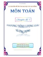 Chuyên đề Phương trình lượng giác  Thạc sỹ Lê Văn Đoàn
