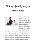 Những bệnh lây truyền từ vật nuôi docx
