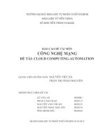 BÁO CÁO ĐỀ TÀI MÔN CÔNG NGHỆ MẠNG ĐỀ TÀI CLOUD COMPUTING AUTOMATION