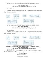 Đề thi Văn hay, Chữ đẹp -Lớp 1 (09-10)