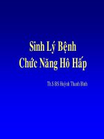 sinh lý bệnh đại cương chức năng hô hấp
