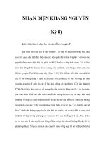 NHẬN DIỆN KHÁNG NGUYÊN (Kỳ 8) pps