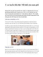 U xơ tuyến tiền liệt: Nỗi khổ của nam giới doc