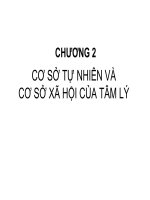 CHƯƠNG 2: CƠ SỞ TỰ NHIÊN VÀ CƠ SỞ XÃ HỘI CỦA TÂM LÝ docx