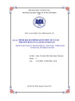 TIỂU LUẬN MÔN TÀI CHÍNH QUỐC TẾ: MINH BẠCH CHÍNH SÁCH TIỀN TỆ VÀ SỰ TRUYỀN DẪN CỦA LÃI SUẤT BÁN LẺ