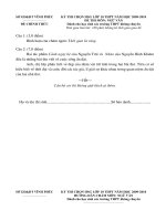 Đề + Đáp án thi HSG lớp 10 2010 tỉnh Vĩnh Phúc