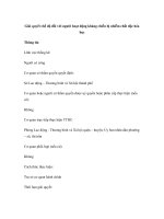 Giải quyết chế độ đối với người hoạt động kháng chiến bị nhiễm chất độc hóa học pptx