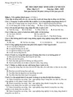 Đề thi HSG Địa 9 huyện Ân Thi