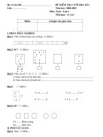 de thi toan lop 1 cuoi ky I