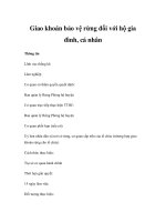 Giao khoán bảo vệ rừng đối với hộ gia đình, cá nhân pdf