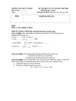 De thi hoc ki II MON HOA LOP 9 (2006-2007)