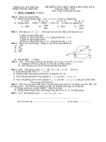 Đề khảo sát chất lượng giữa kì 2 - Toán 9