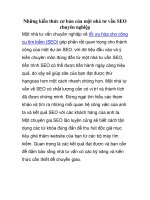 những kiến thức cơ bản của một nhà tư vấn seo chuyên nghiệp