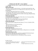 Kế hoạch giảng dạy chủ đề giao thông 4-5 tuổi