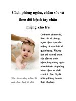 Cách phòng ngừa, chăm sóc và theo dõi bệnh tay chân miệng cho trẻ pps