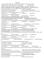 Đề thi trắc nghiệm Lịch sử 9