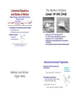Aircraft Flight Dynamics Robert F. Stengel Lecture10 Linearized Equations and Modes of Motion