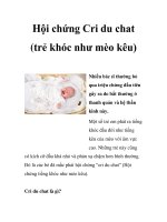 Hội chứng Cri du chat (trẻ khóc như mèo kêu) pptx