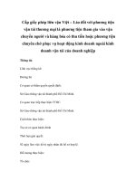 Cấp giấy phép liên vận Việt – Lào đối với phương tiện vận tải thương mại là phương tiện tham gia vào vận chuyển người và hàng hóa có thu tiền hoặc phương tiện chuyên chở phục vụ hoạt động kinh doanh ngoài kinh doanh vận tải của doanh nghiệp pps