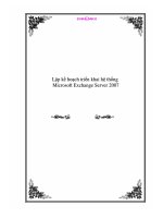 lập kế hoạch triển khai hệ thống microsoft exchange server 2007