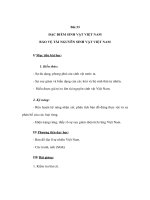 Giáo án địa lý lớp 8 - ĐẶC ĐIỂM SINH VẬT VIỆT NAM BẢO VỆ TÀI NGUYÊN SINH VẬT VIỆT NAM pps