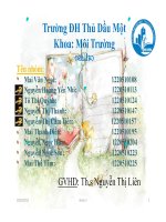 Đề tài: Ảnh hưởng của nước và độ ẩm đến sự sống sinh vật